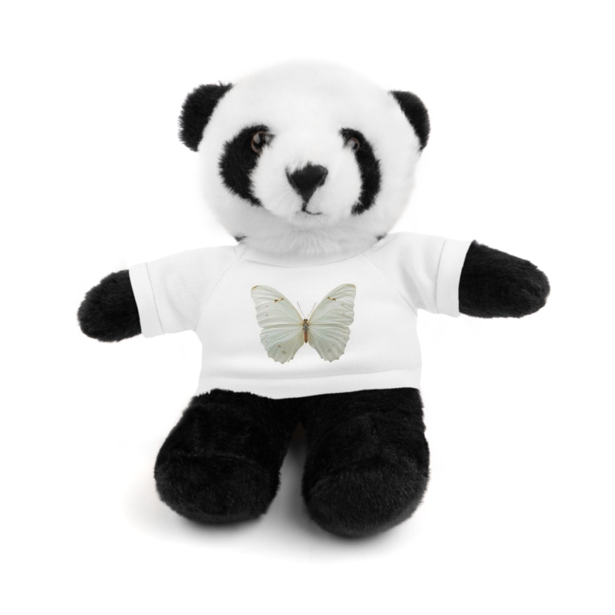 Plush Teddy Bear with Butterfly Tee — Soft Stuffed Animal Gift