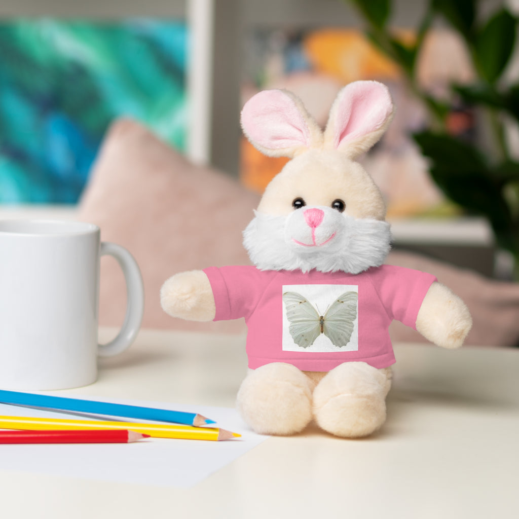 Plush Teddy Bear with Butterfly Tee — Soft Stuffed Animal Gift