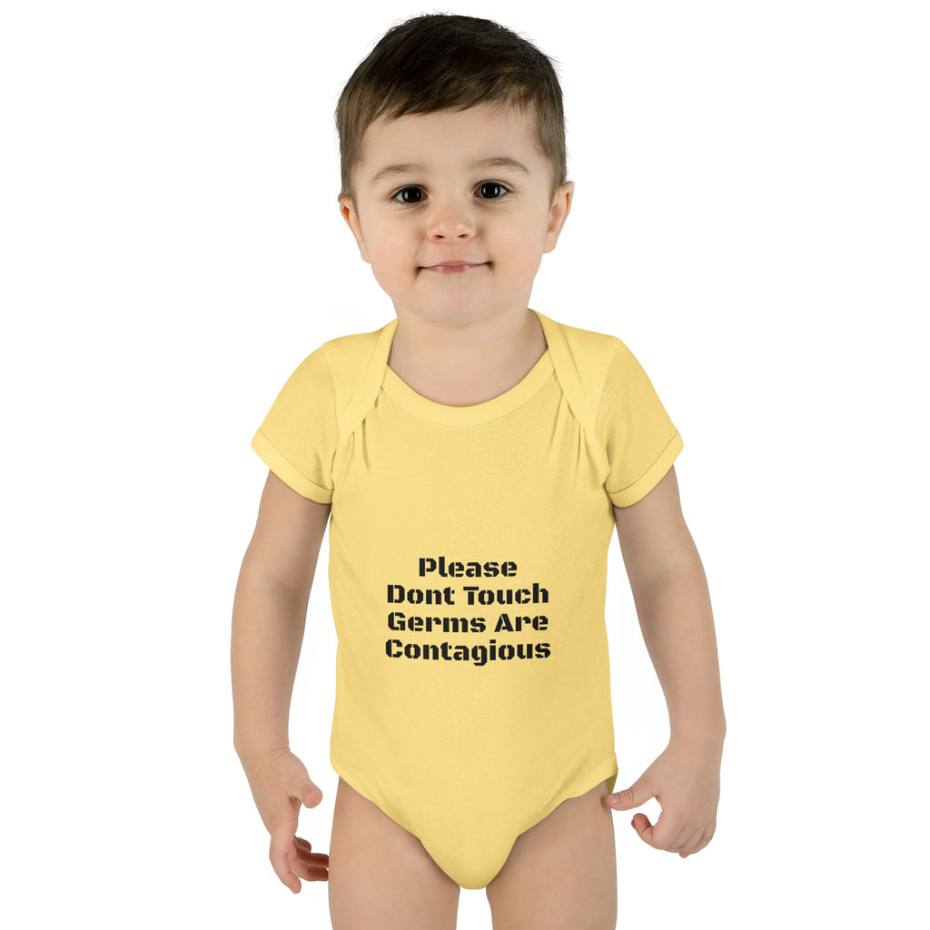 Infant Bodysuit - "Please Don’t Touch Germs Are Contagious" Funny Baby Onesie