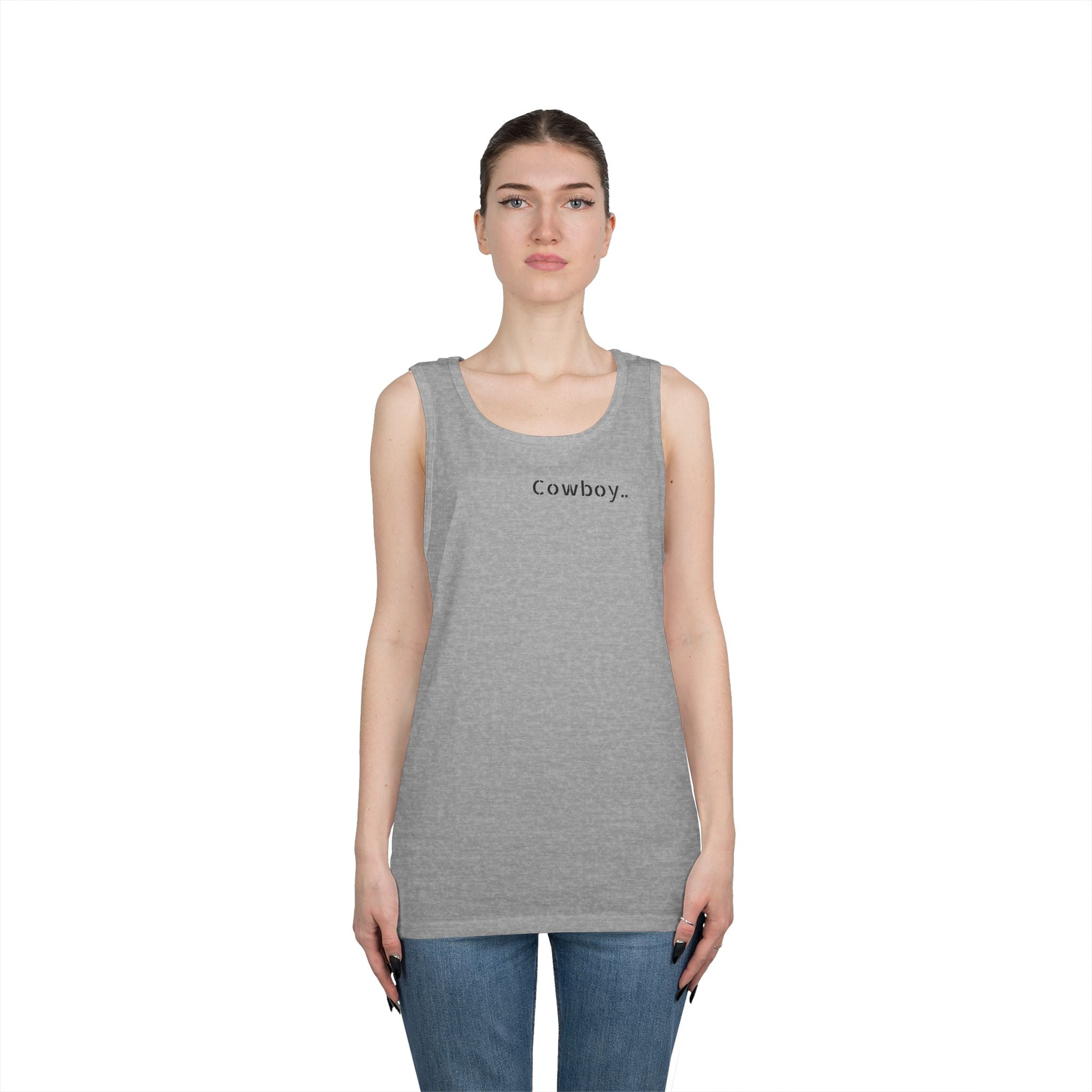 Cowboy Tank Top - "Cowboy" Front, "Cowboy Gone Wild" Back Graphic Tank