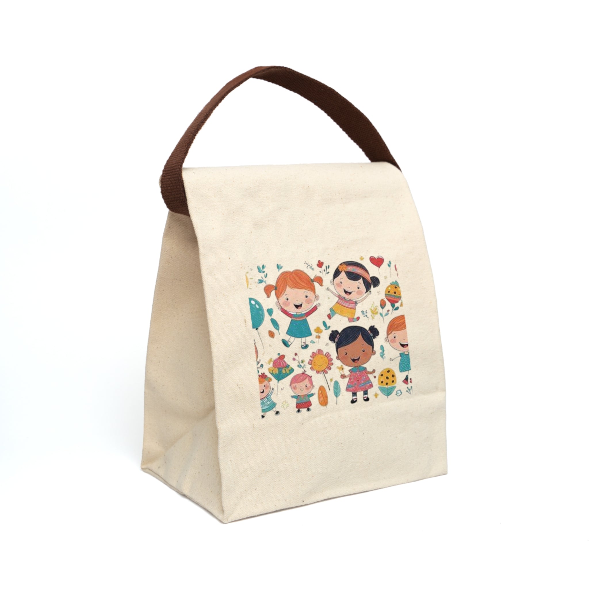 Canvas Lunch Bag — Cute Kids Patterned Insulated Lunch Tote
