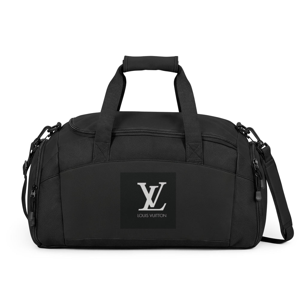 Classic Black Gym Bag with LV Monogram Patch
