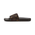 Men's Removable-Strap Slide Sandals — Luxury Monogram Pattern