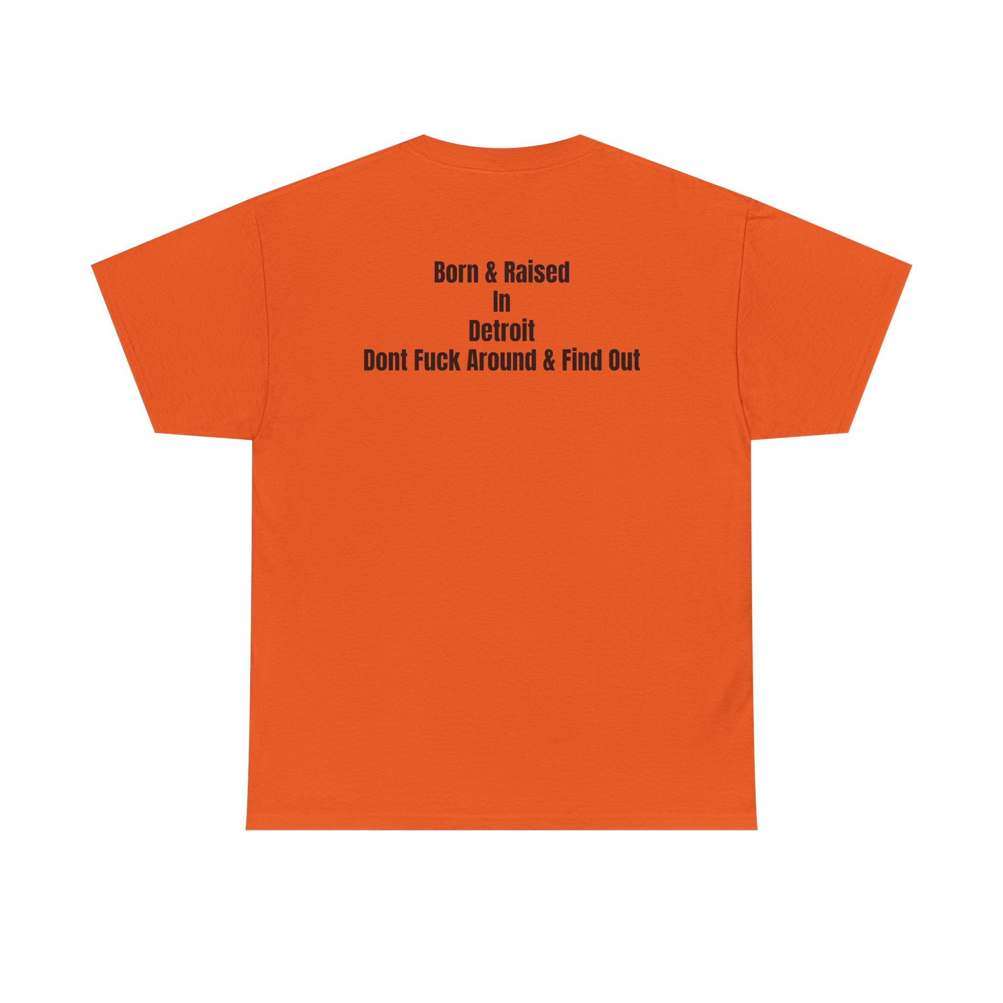 Detroit Born & Raised T‑Shirt — 'Born & Raised in Detroit, Don't F**k Around & Find Out' City Pride Tee