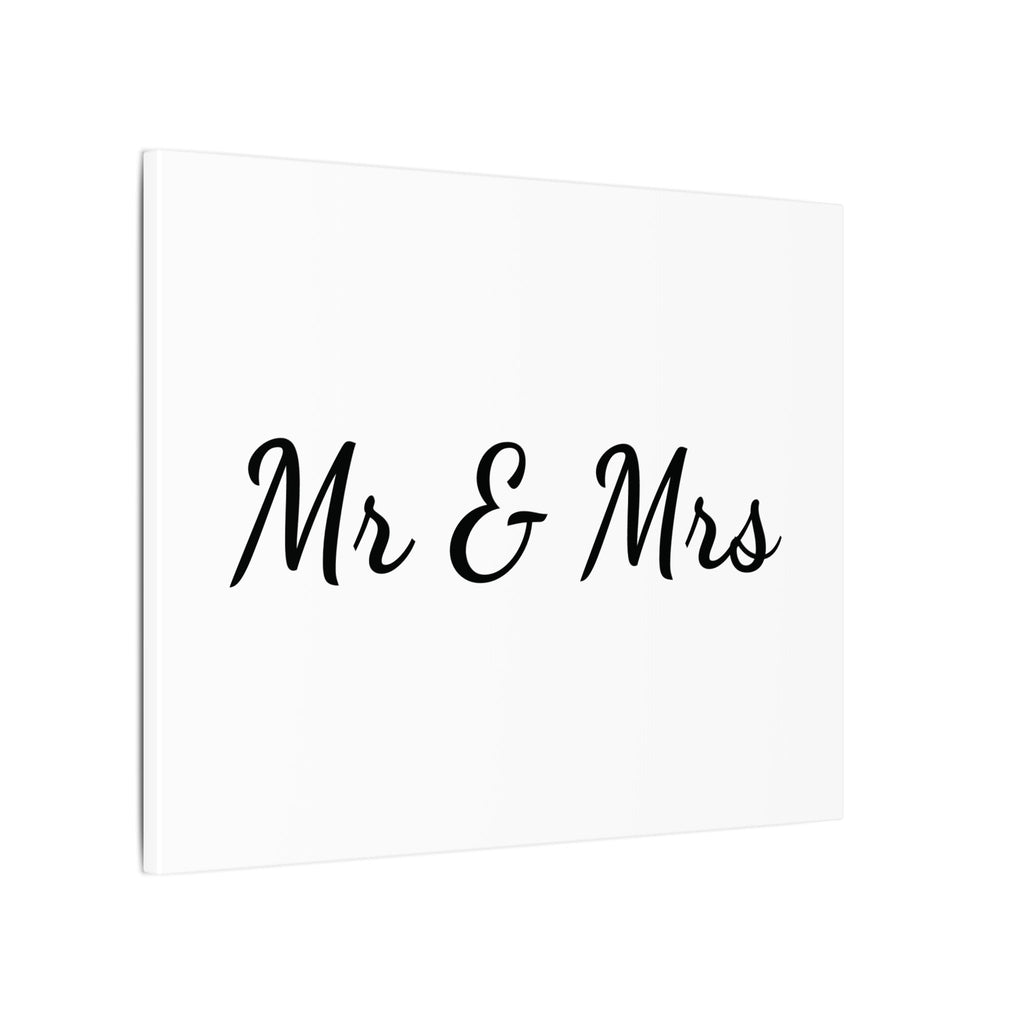 Mr & Mrs Wedding Canvas Print — Minimalist Stretched Wall Art