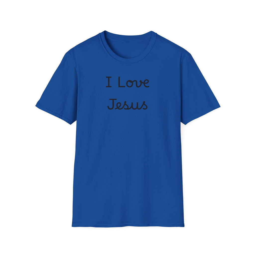 I Love Jesus T-Shirt — Simple Script Faith Tee