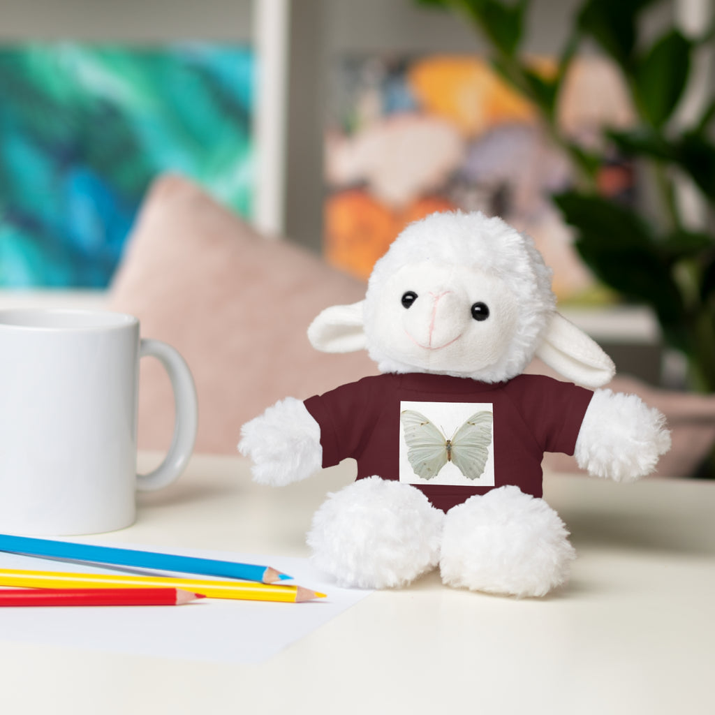 Plush Teddy Bear with Butterfly Tee — Soft Stuffed Animal Gift