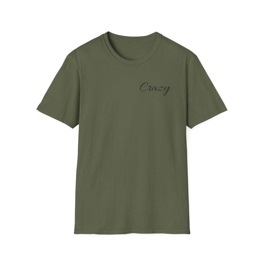 Crazy Script Tee — Minimal Script Graphic T‑Shirt