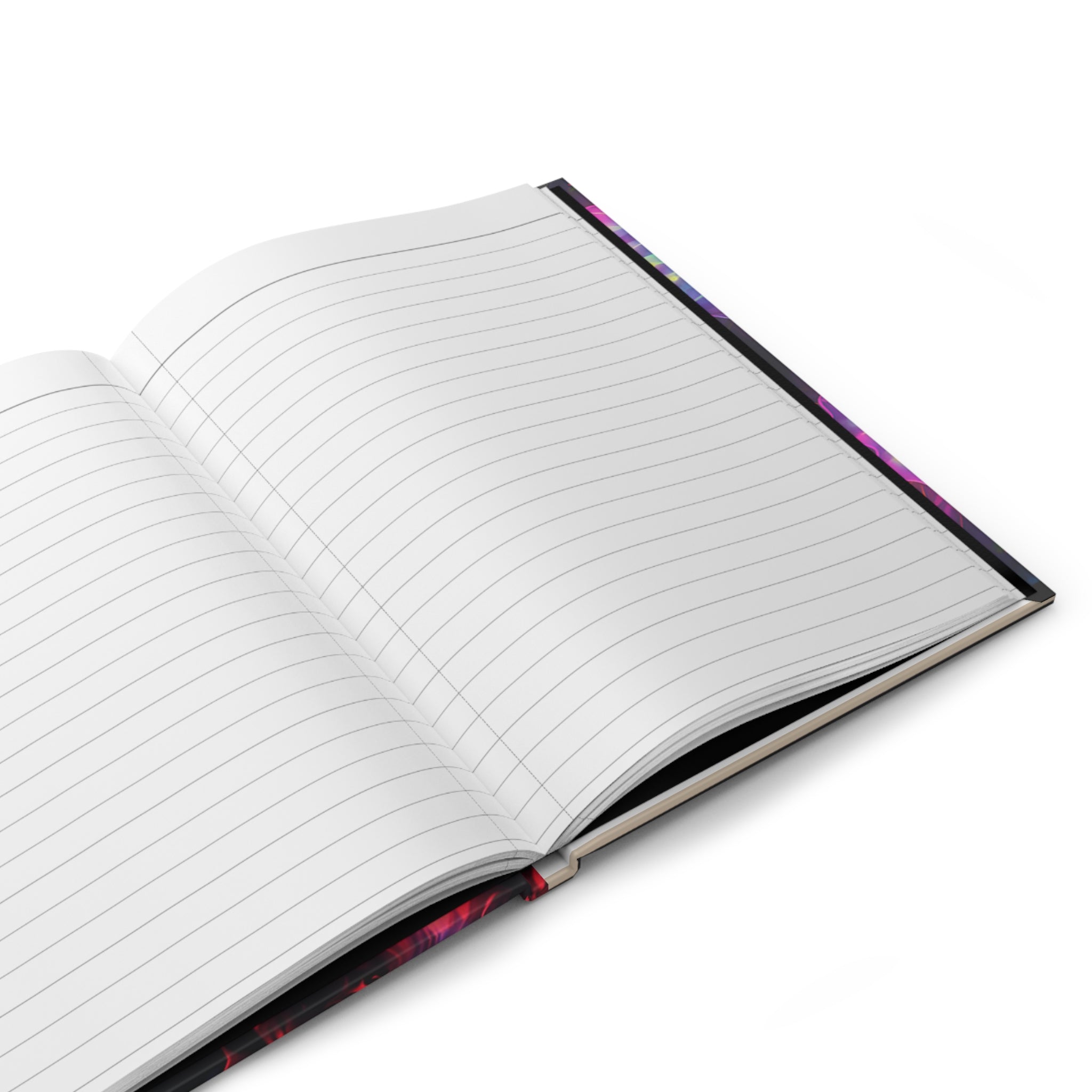 Butterfly Hardcover Journal — Neon Red & Blue Fantasy Notebook for Writing, Art, Gifts