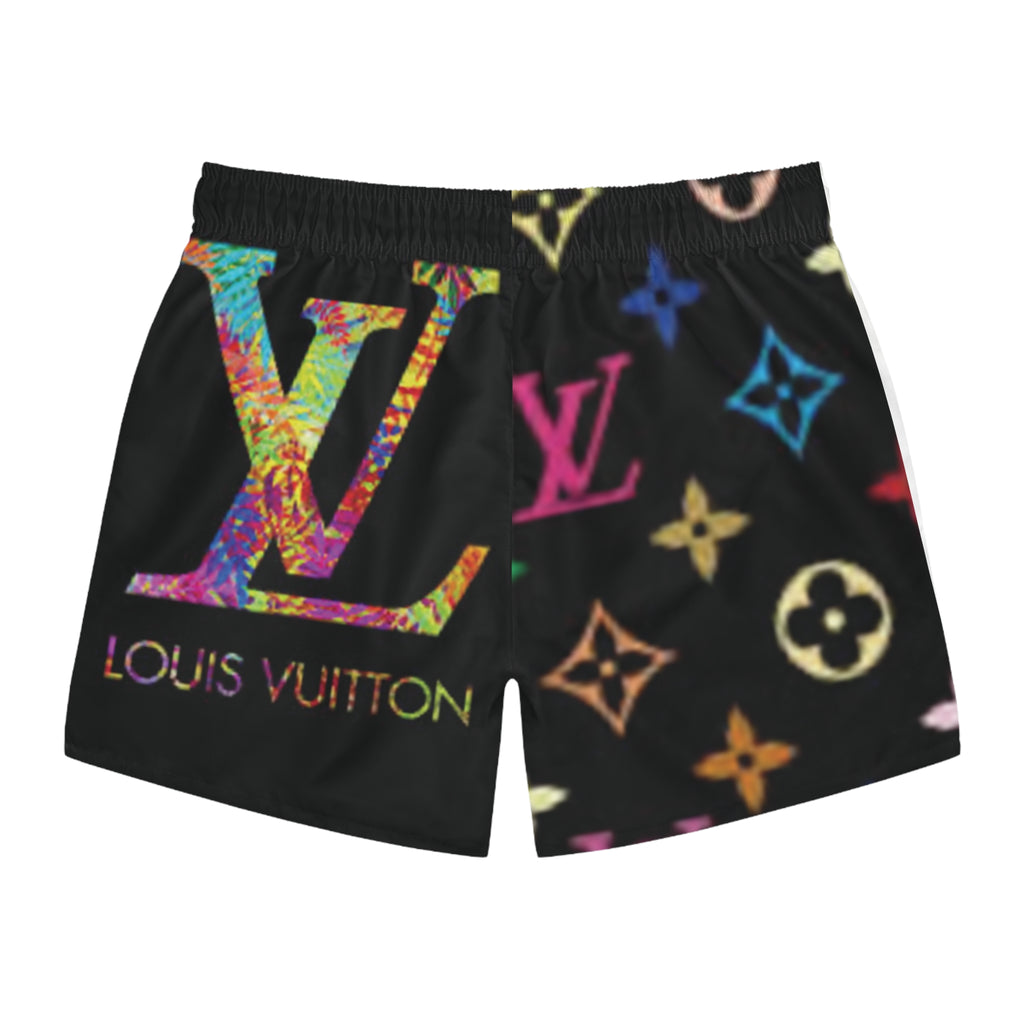 Colorful Designer Logo Swim Trunks