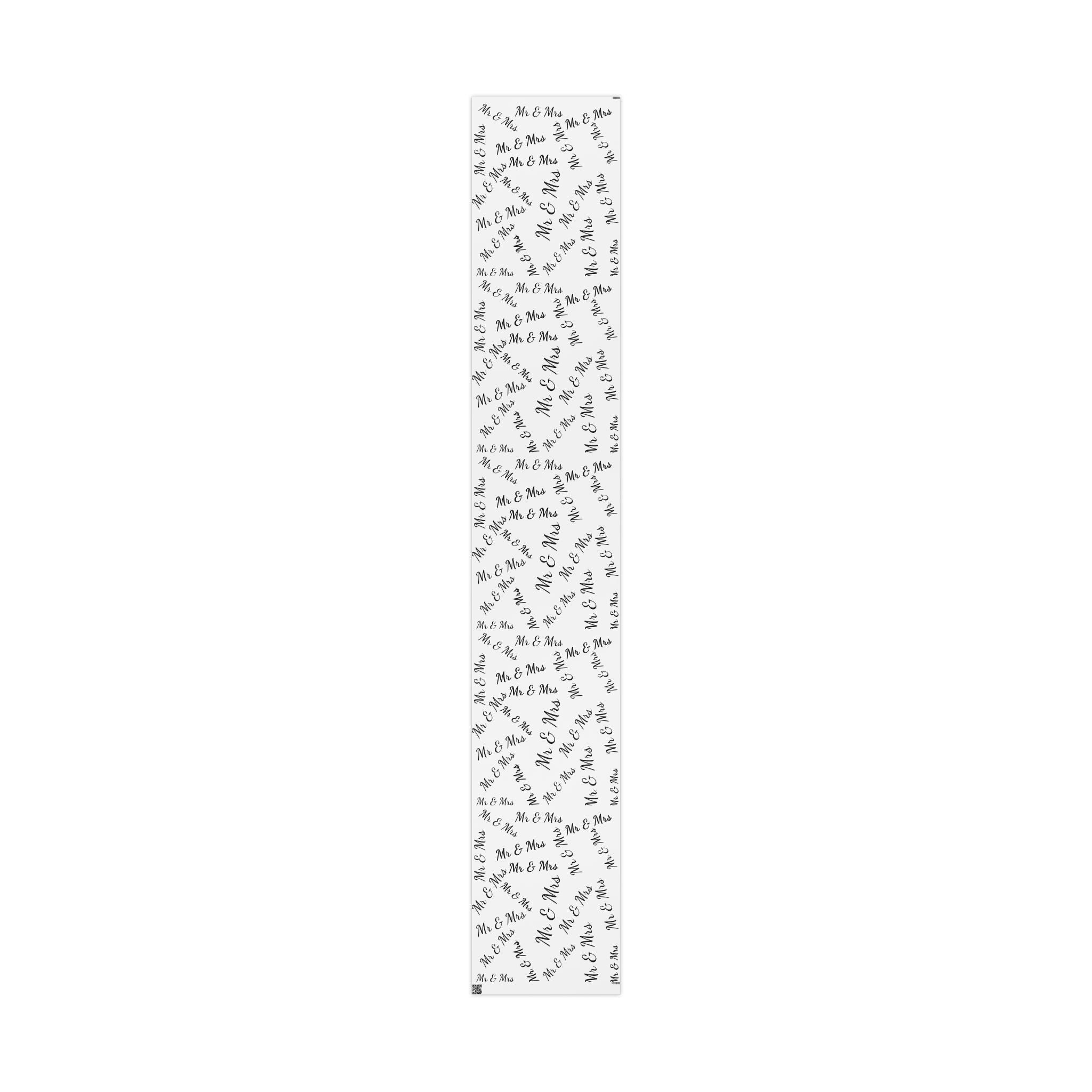 Monochrome Handwritten "Merry" Wrapping Paper Roll