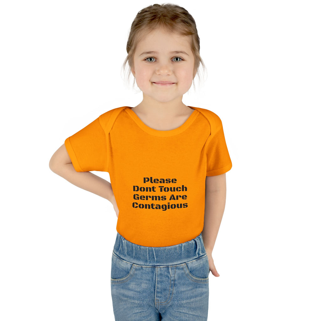 Infant Bodysuit - "Please Don’t Touch Germs Are Contagious" Funny Baby Onesie