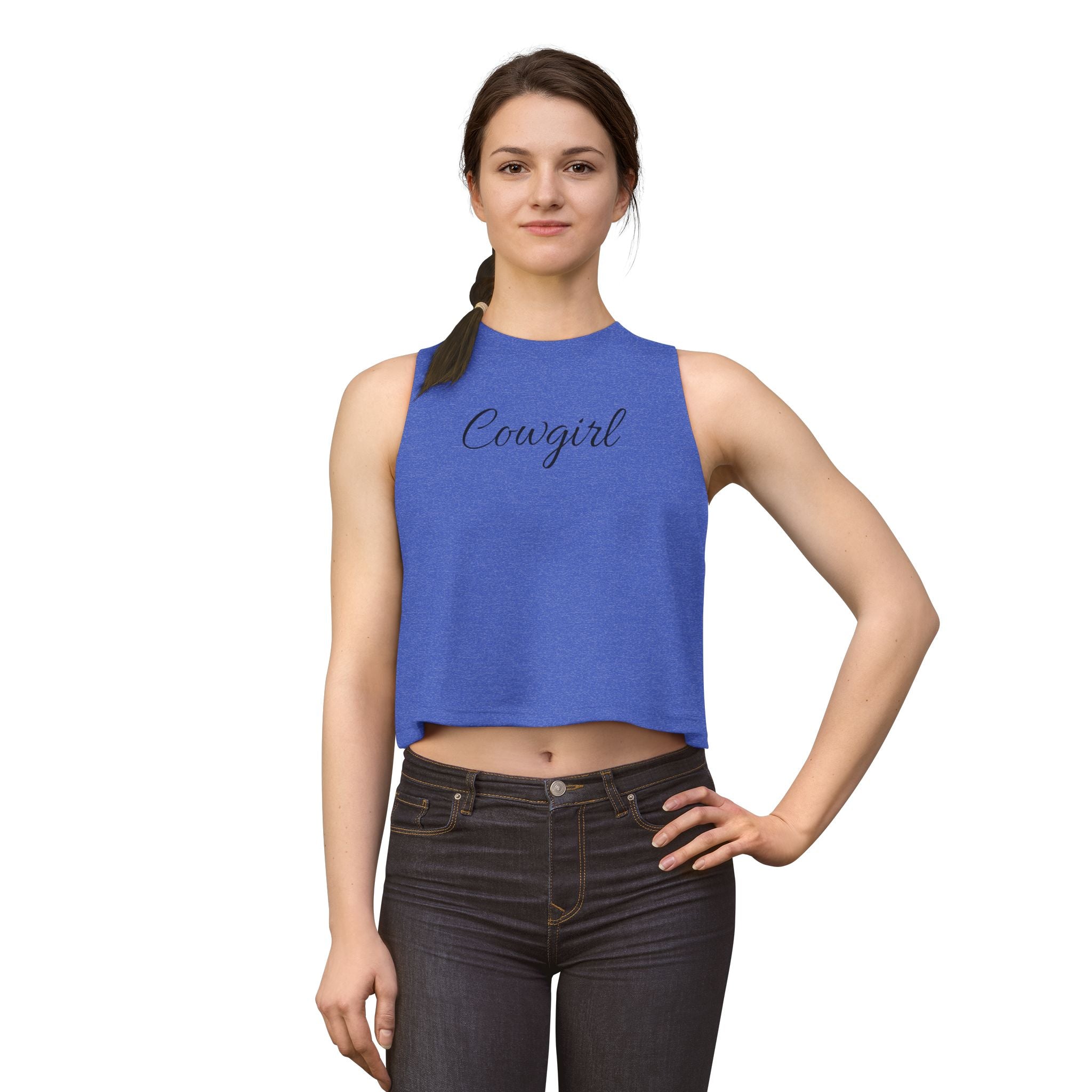 Cowgirl Crop Top — Women's Western Script Tank