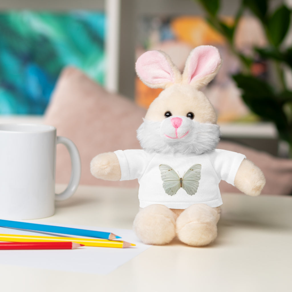 Plush Teddy Bear with Butterfly Tee — Soft Stuffed Animal Gift