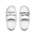 Men's Indoor Slippers — "Man of the House / I Serve the Lord & My Family" Cozy House Slip-Ons