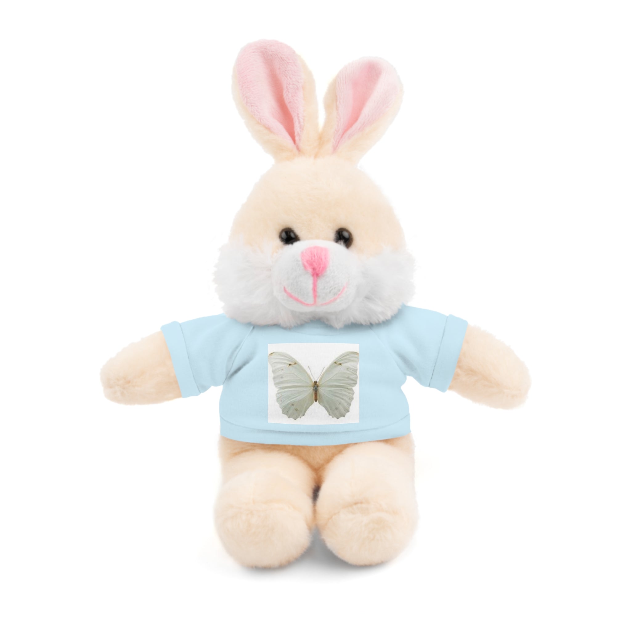 Plush Teddy Bear with Butterfly Tee — Soft Stuffed Animal Gift