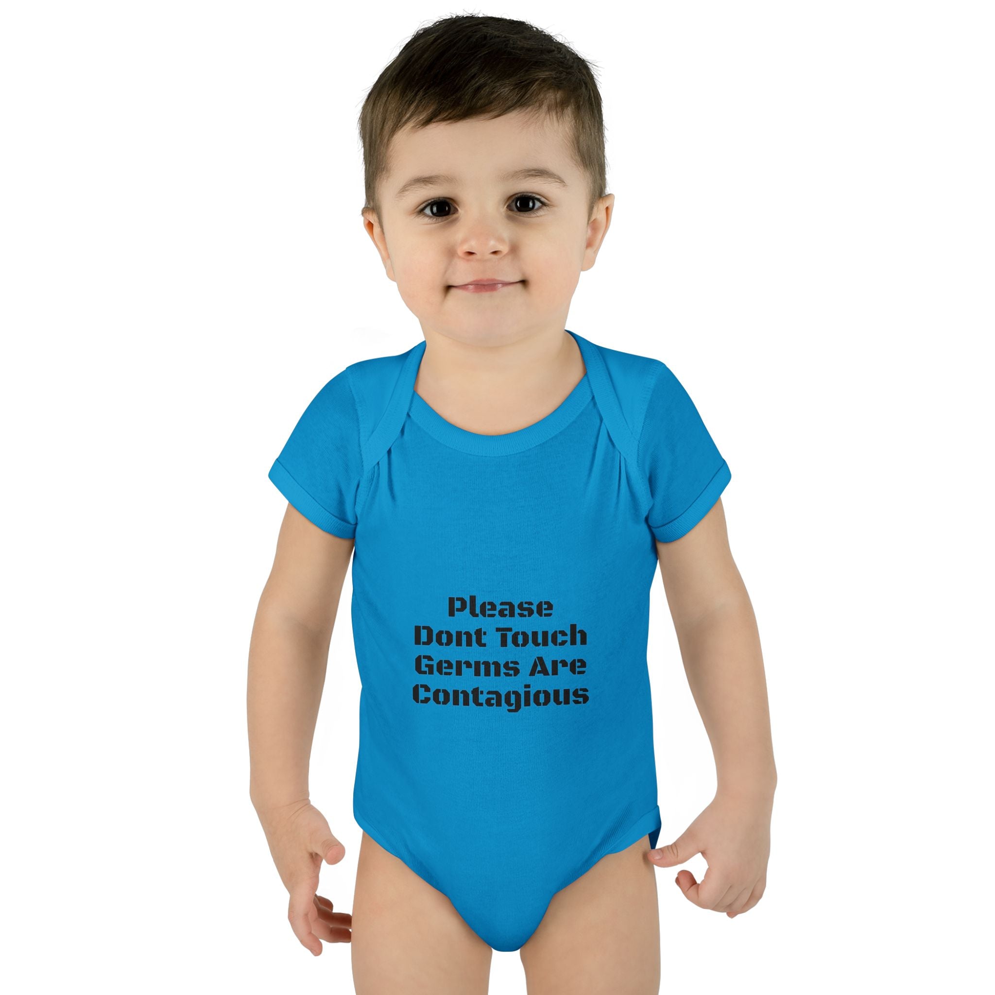 Infant Bodysuit - "Please Don’t Touch Germs Are Contagious" Funny Baby Onesie