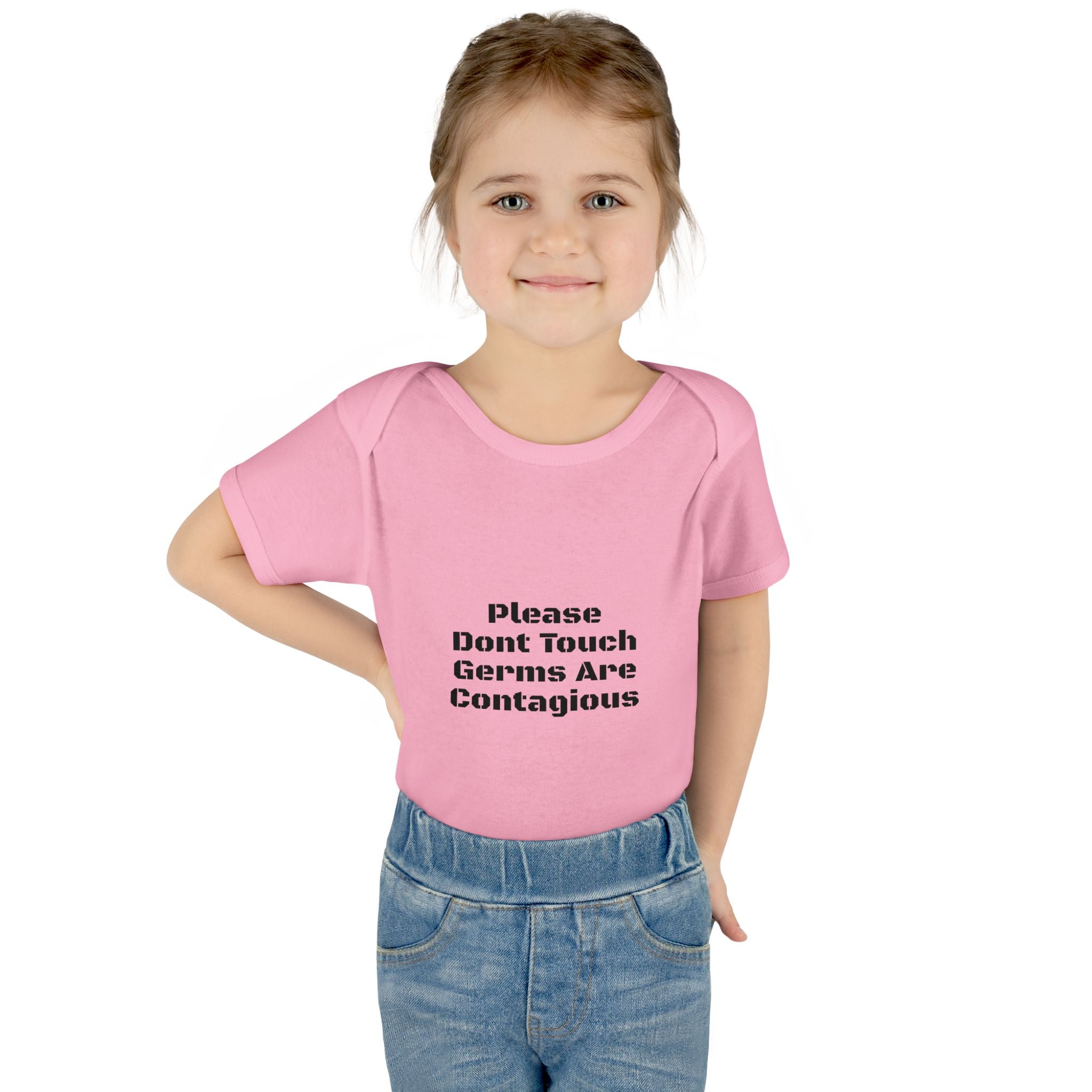 Infant Bodysuit - "Please Don’t Touch Germs Are Contagious" Funny Baby Onesie