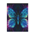 Butterfly Toddler Blanket — Neon Blue & Purple Dream Comfort