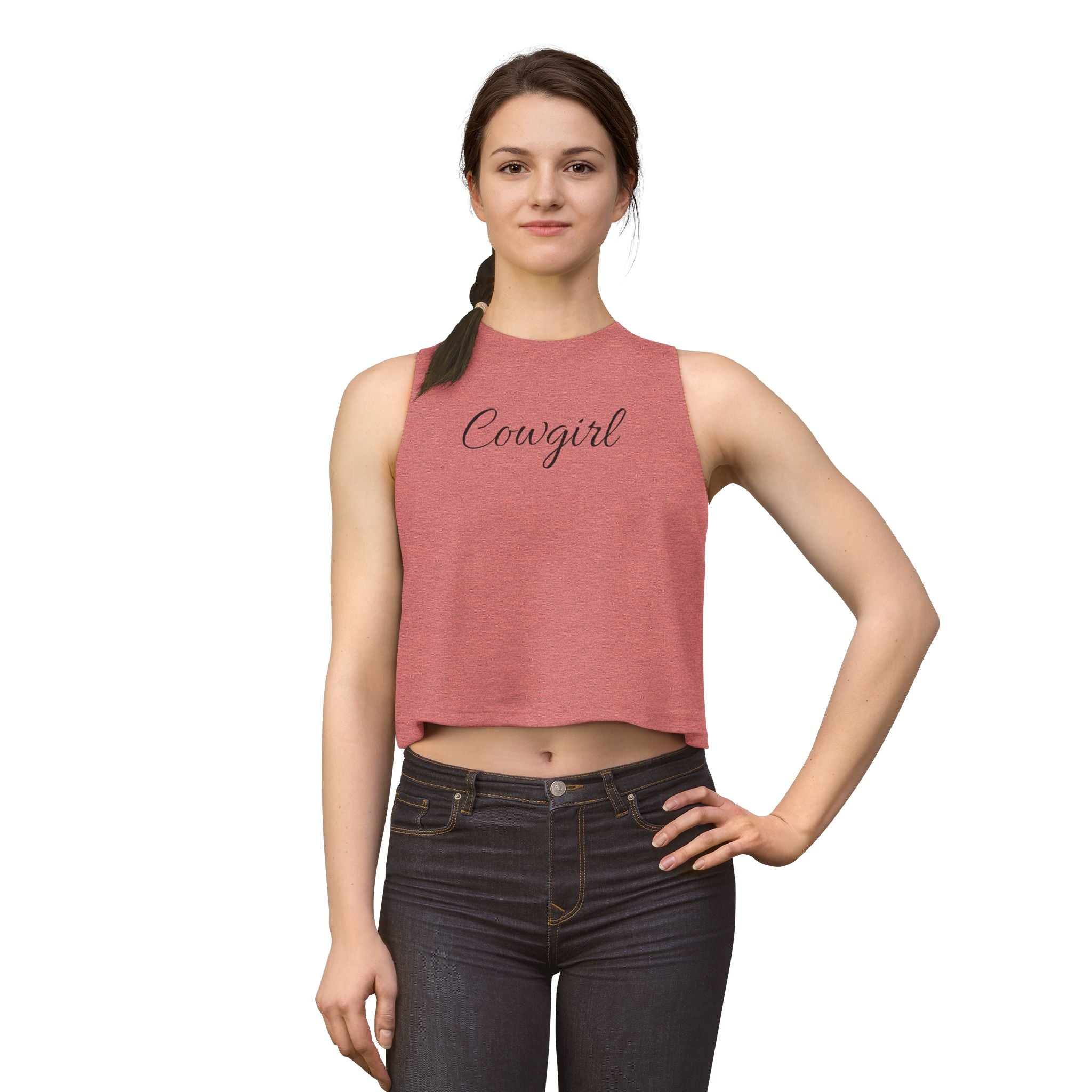 Cowgirl Crop Top — Women's Western Script Tank