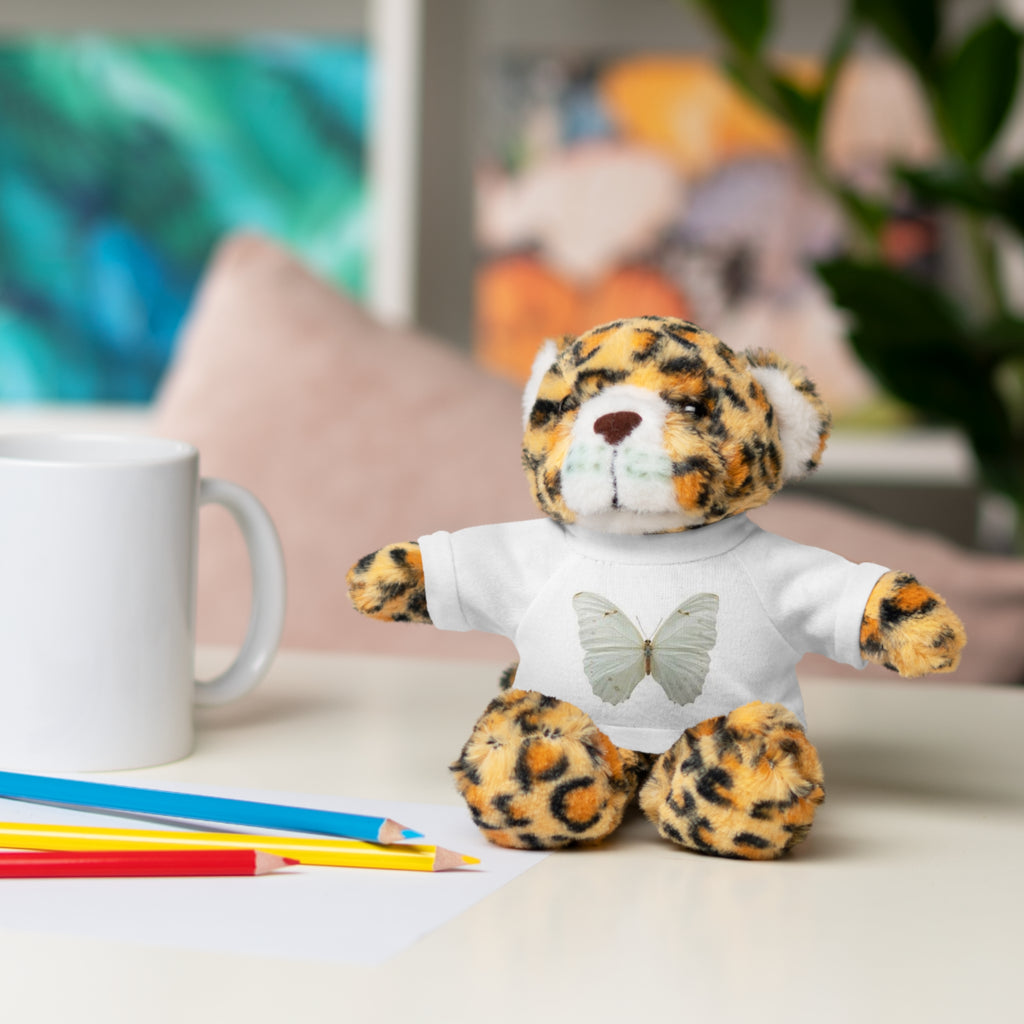 Plush Teddy Bear with Butterfly Tee — Soft Stuffed Animal Gift