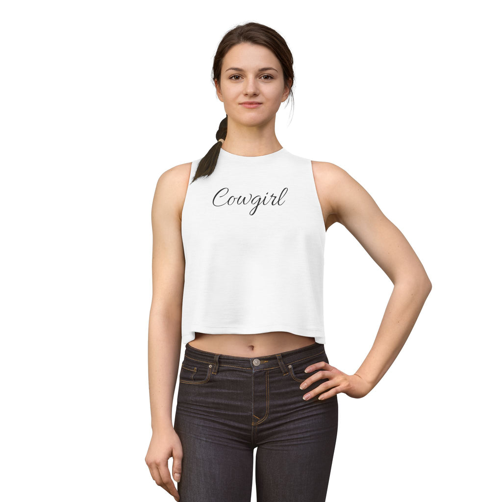 Cowgirl Crop Top — Women's Western Script Tank