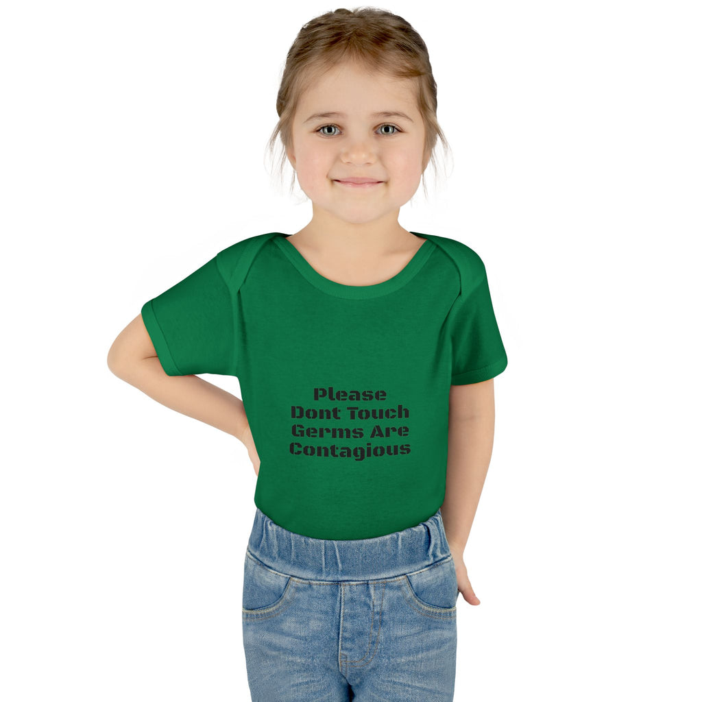 Infant Bodysuit - "Please Don’t Touch Germs Are Contagious" Funny Baby Onesie