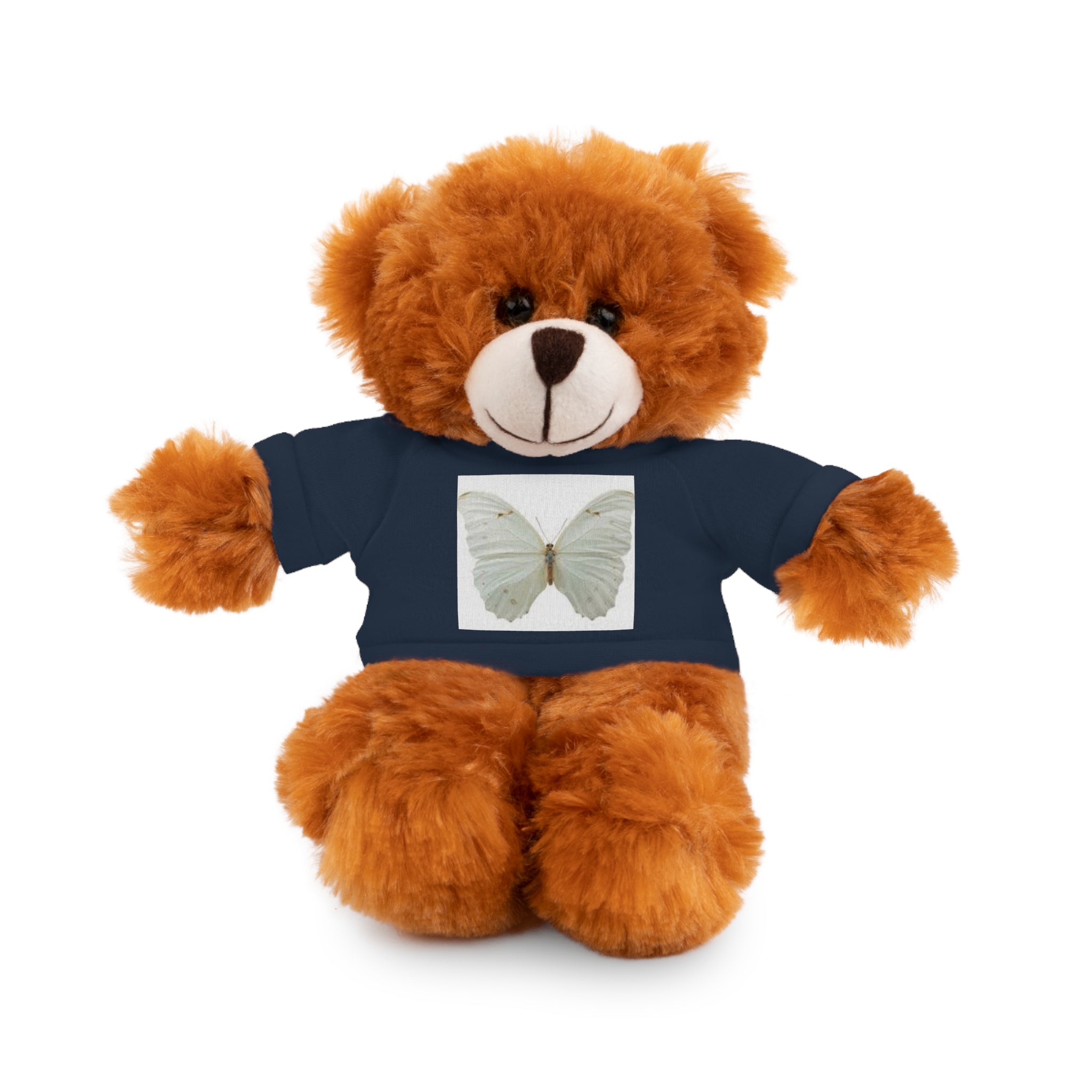Plush Teddy Bear with Butterfly Tee — Soft Stuffed Animal Gift
