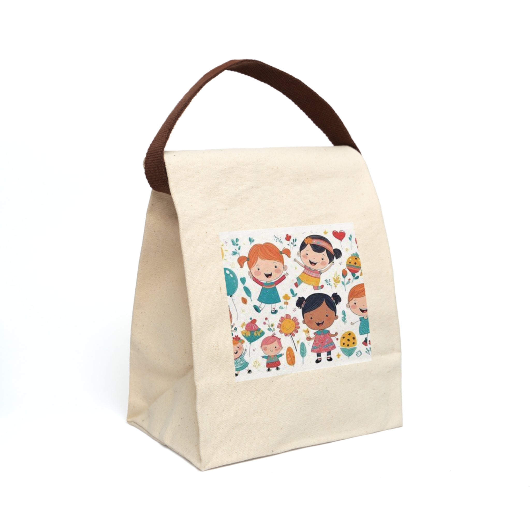 Canvas Lunch Bag — Cute Kids Patterned Insulated Lunch Tote