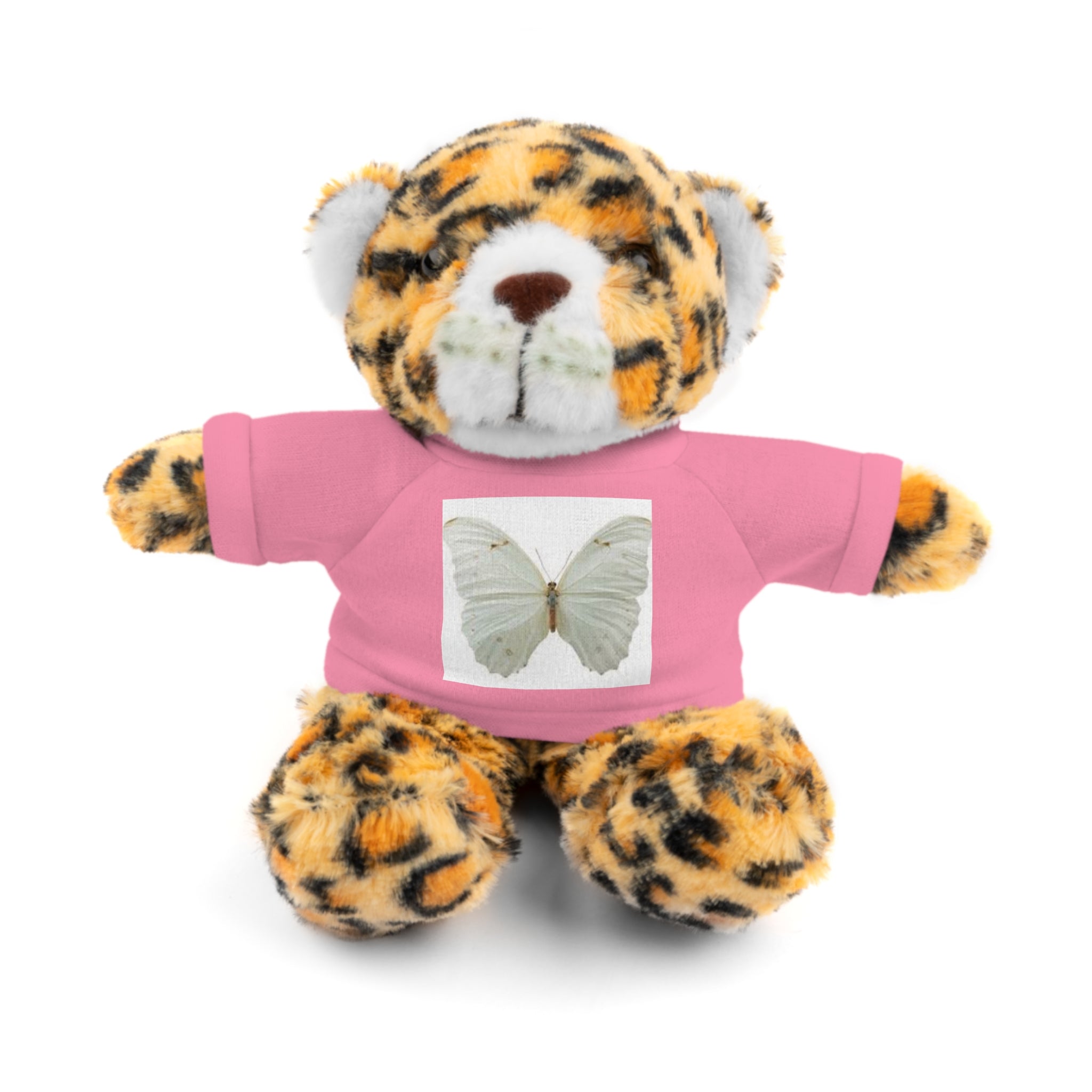 Plush Teddy Bear with Butterfly Tee — Soft Stuffed Animal Gift