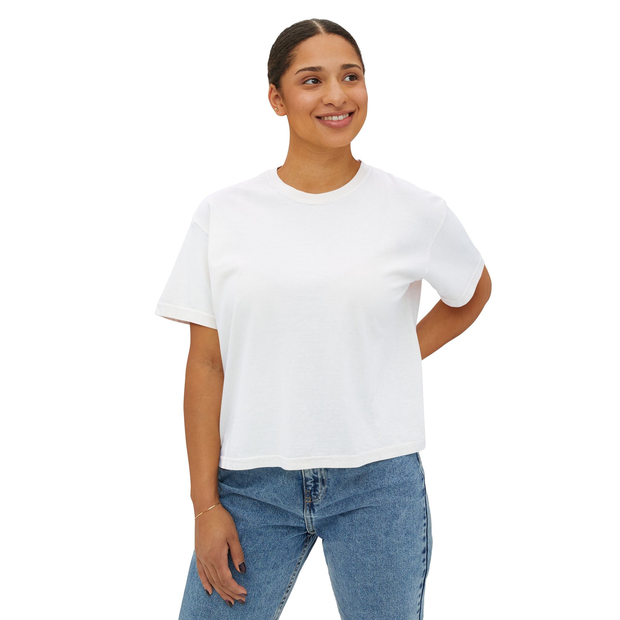 Women's Boxy Tee — “No Boys Are Worth My Education” Feminist Statement Shirt