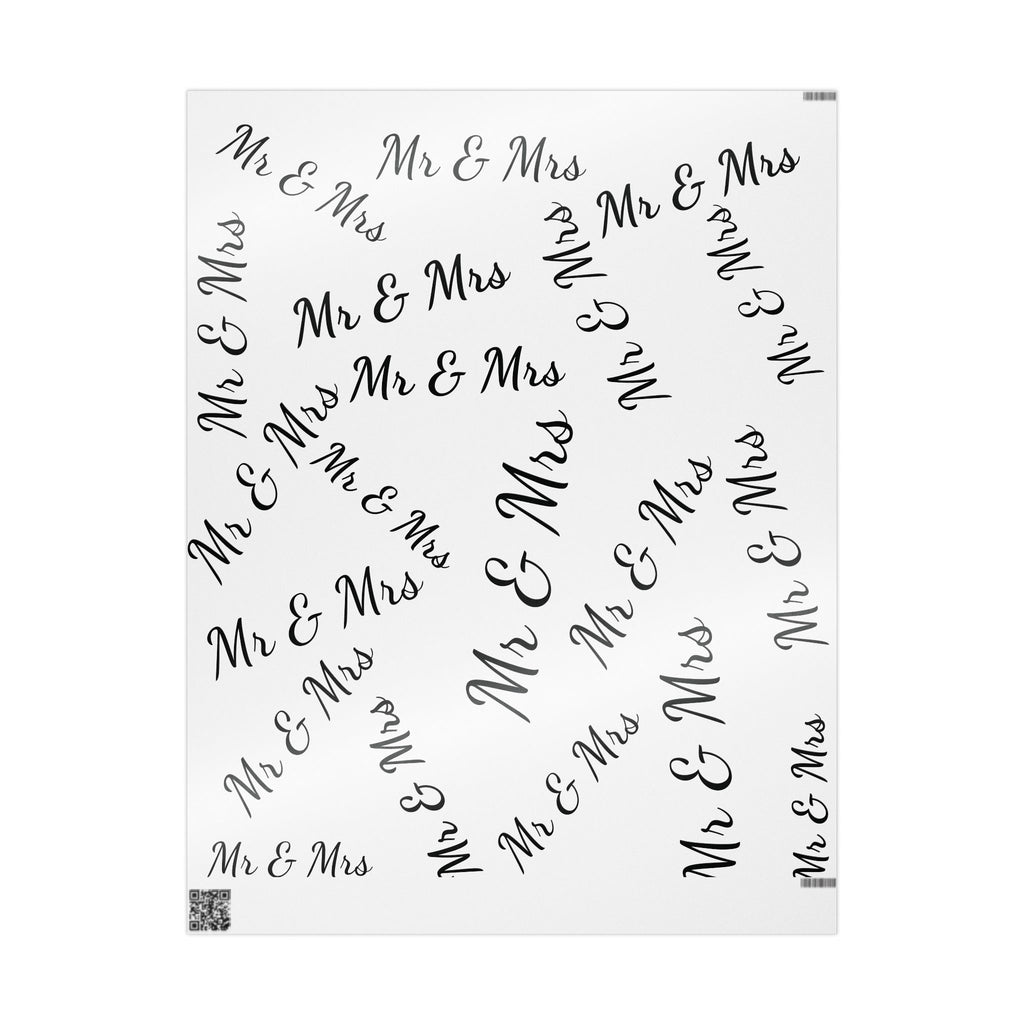 Monochrome Handwritten "Merry" Wrapping Paper Roll