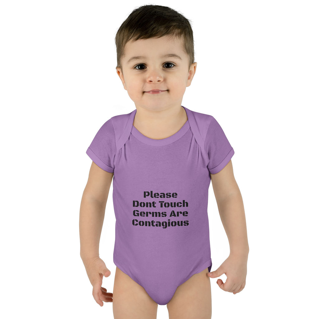 Infant Bodysuit - "Please Don’t Touch Germs Are Contagious" Funny Baby Onesie