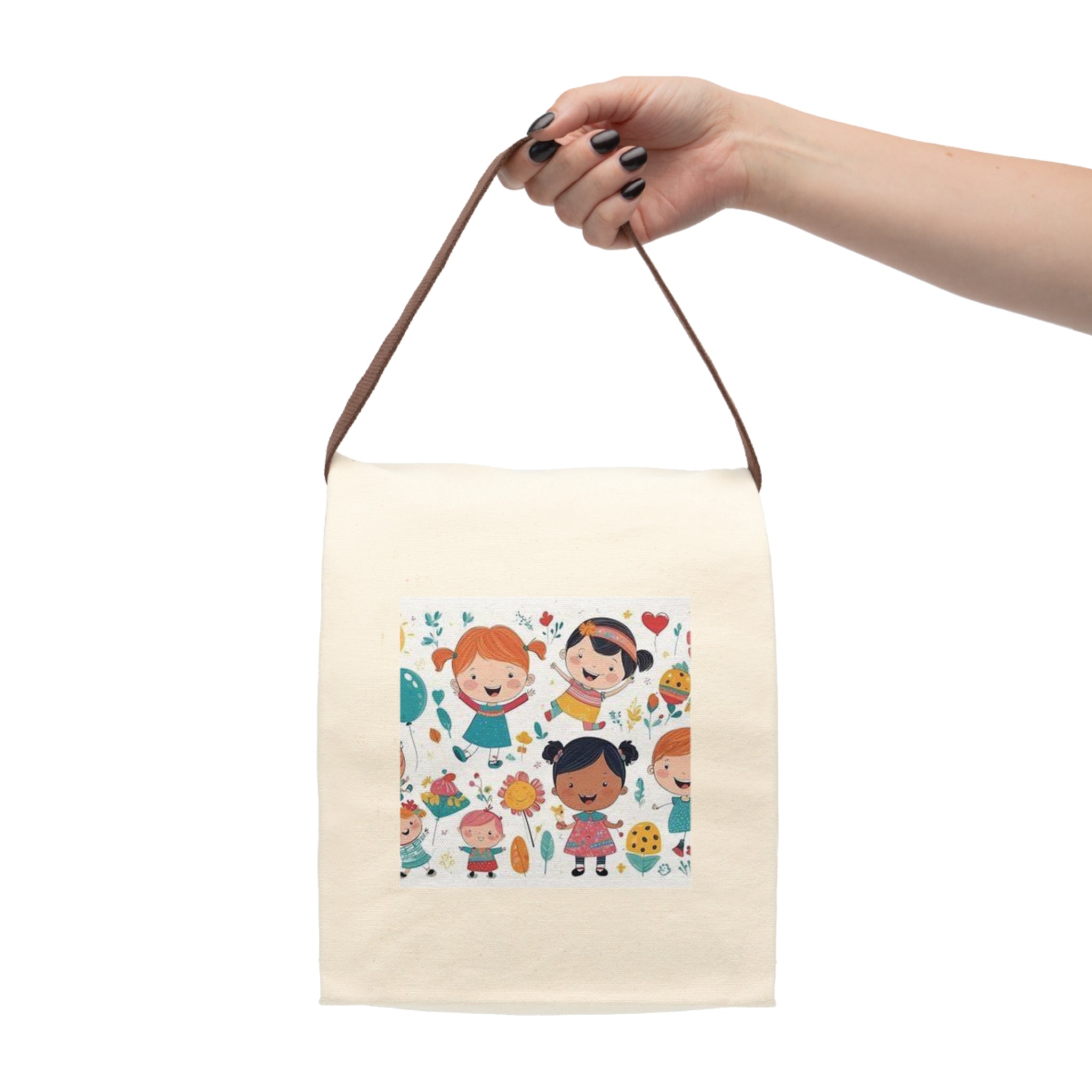Canvas Lunch Bag — Cute Kids Patterned Insulated Lunch Tote