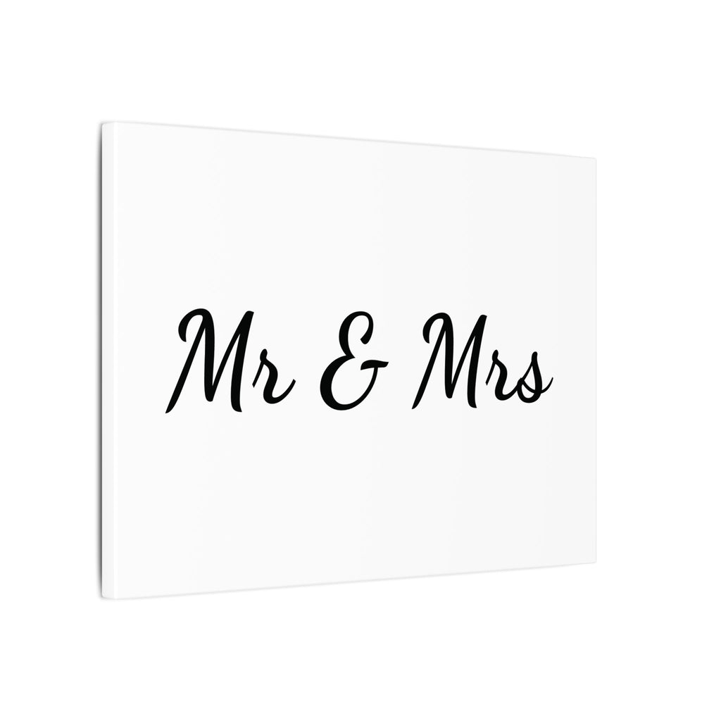 Mr & Mrs Wedding Canvas Print — Minimalist Stretched Wall Art