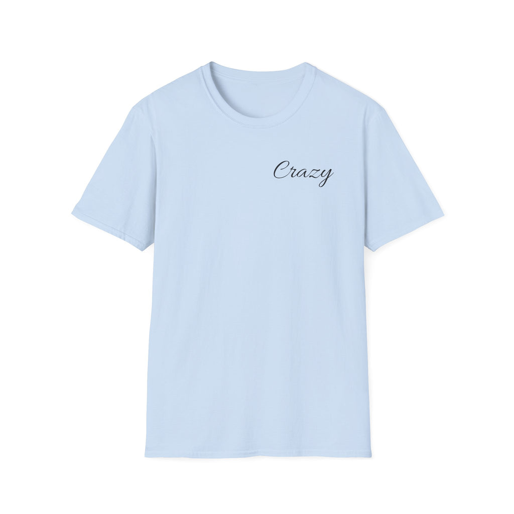 Crazy Script Tee — Minimal Script Graphic T‑Shirt