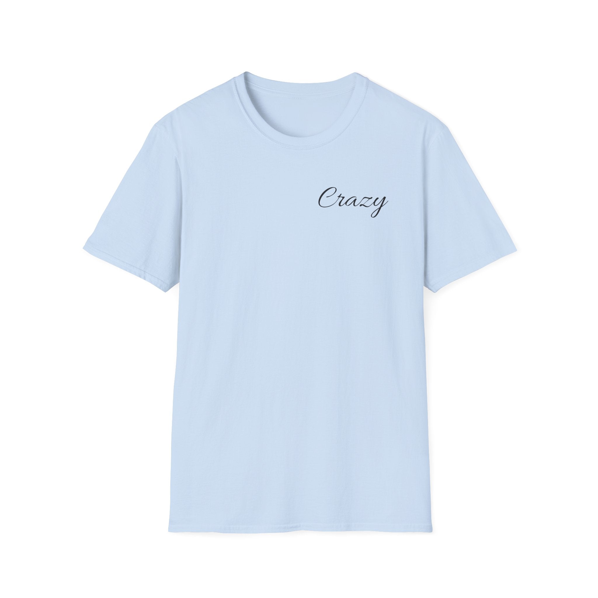 Crazy Script Tee — Minimal Script Graphic T‑Shirt