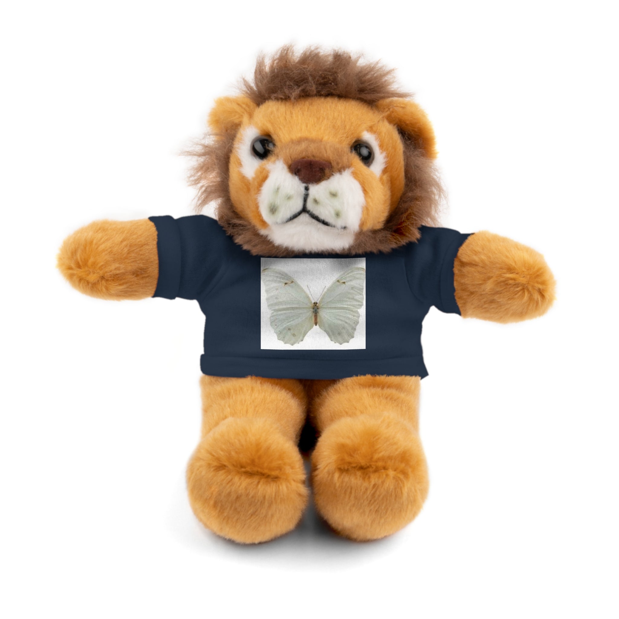 Plush Teddy Bear with Butterfly Tee — Soft Stuffed Animal Gift