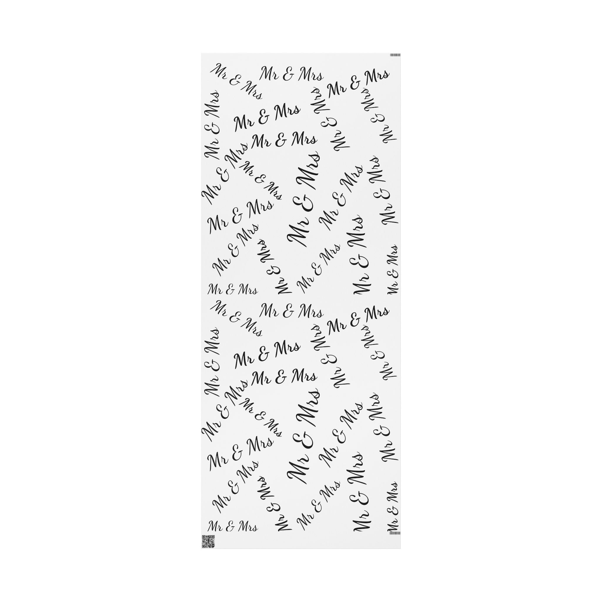 Monochrome Handwritten "Merry" Wrapping Paper Roll