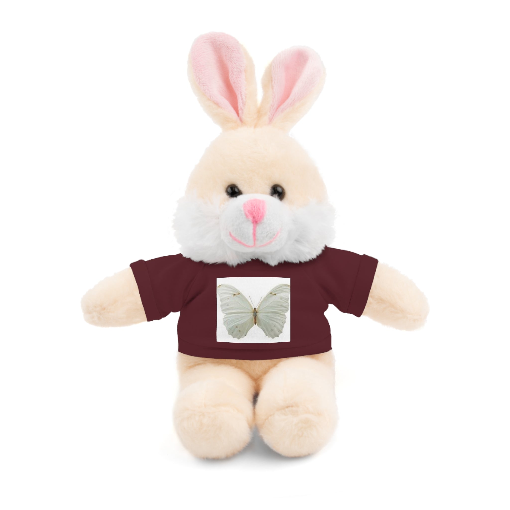 Plush Teddy Bear with Butterfly Tee — Soft Stuffed Animal Gift