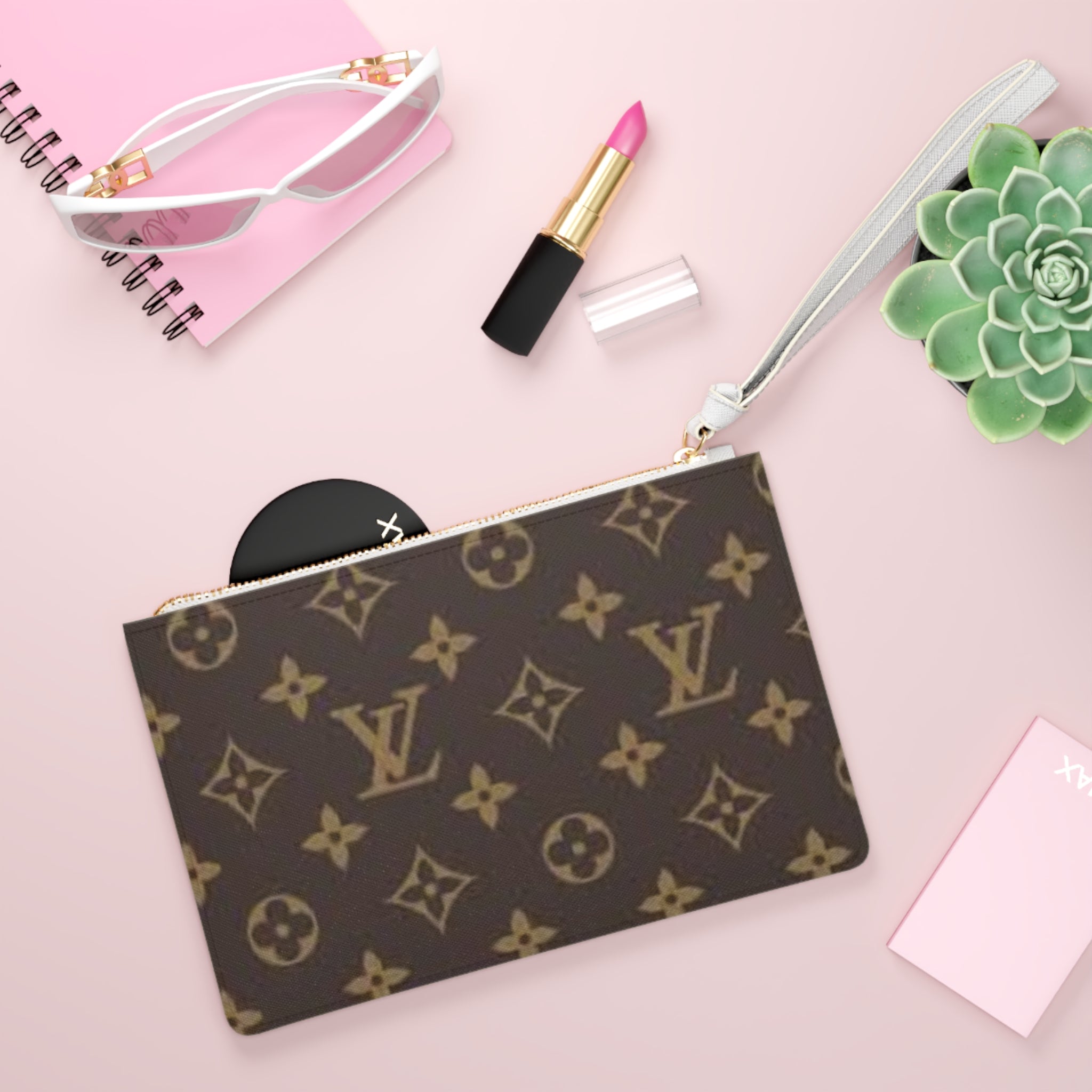 Luxury Monogram Clutch Bag — Designer-Inspired Wristlet Purse