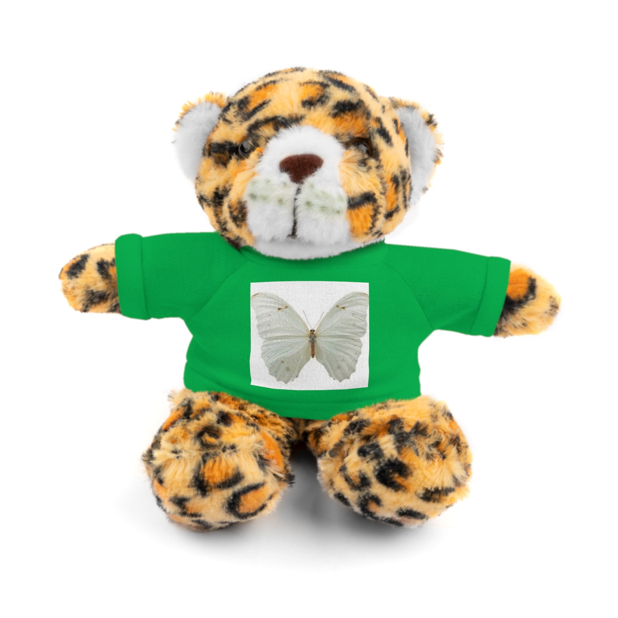 Plush Teddy Bear with Butterfly Tee — Soft Stuffed Animal Gift