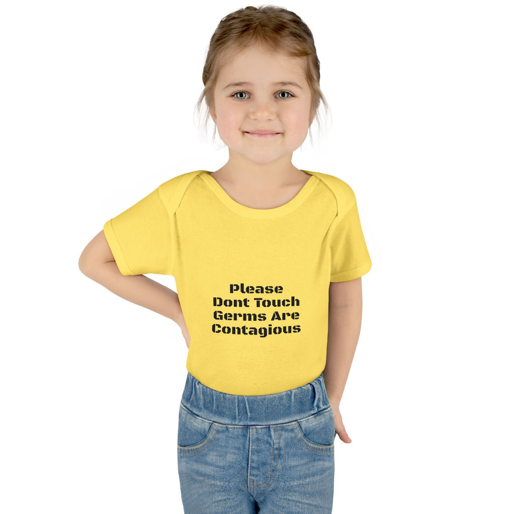 Infant Bodysuit - "Please Don’t Touch Germs Are Contagious" Funny Baby Onesie