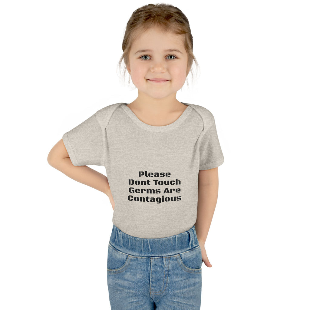 Infant Bodysuit - "Please Don’t Touch Germs Are Contagious" Funny Baby Onesie