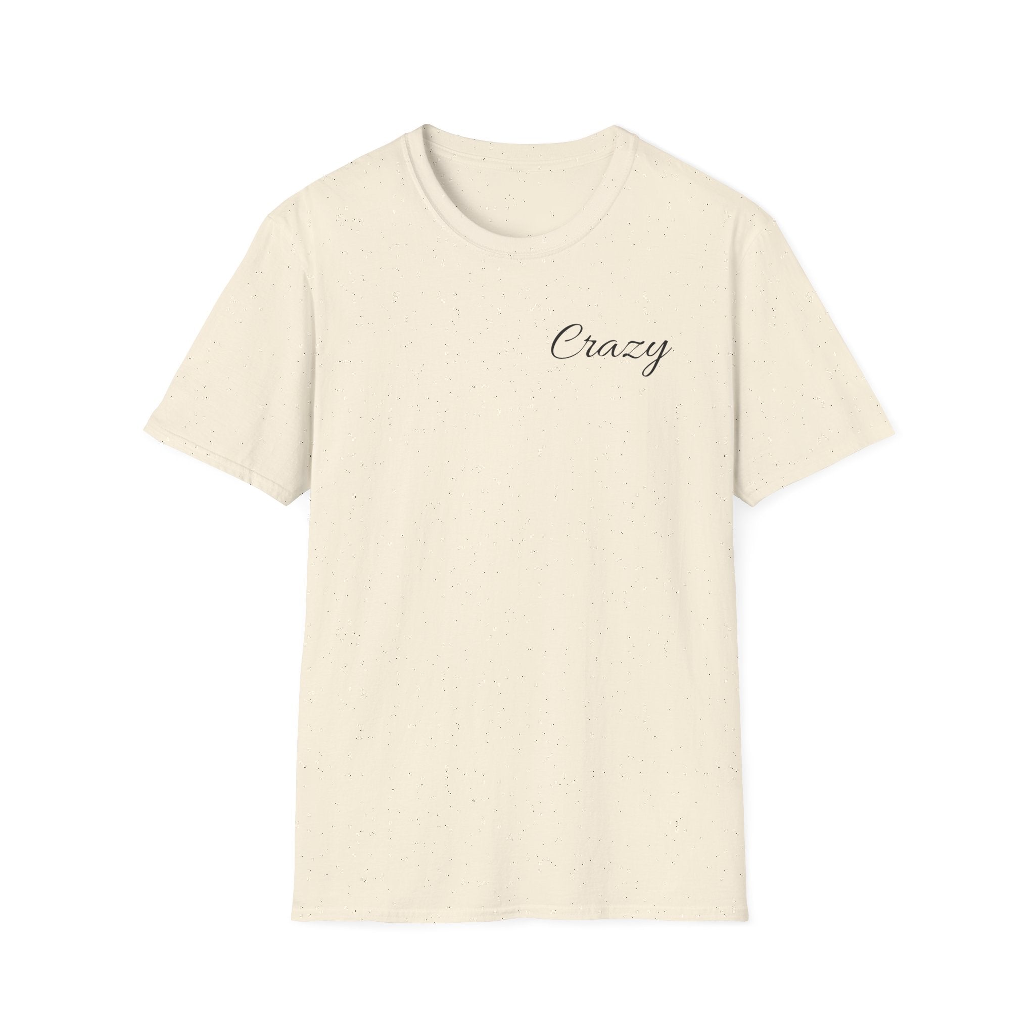 Crazy Script Tee — Minimal Script Graphic T‑Shirt