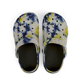 Kids Tie-Dye EVA Foam Clogs — Yellow & Navy Comfortable Garden Shoes