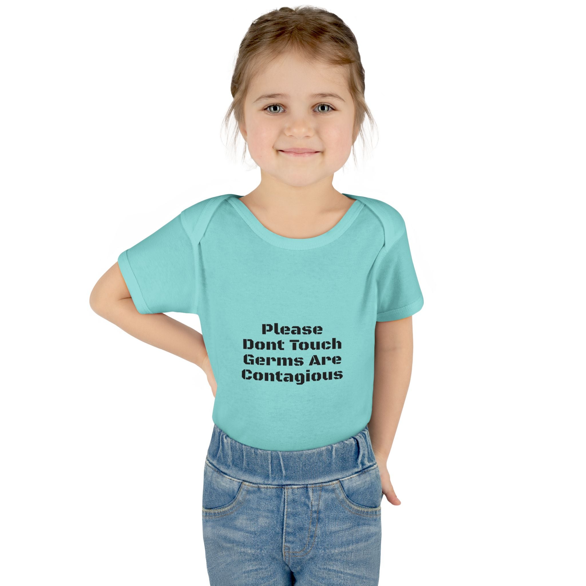 Infant Bodysuit - "Please Don’t Touch Germs Are Contagious" Funny Baby Onesie