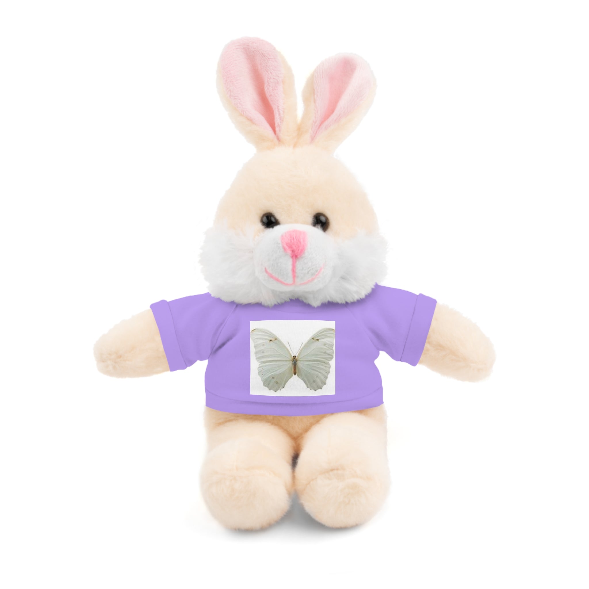 Plush Teddy Bear with Butterfly Tee — Soft Stuffed Animal Gift