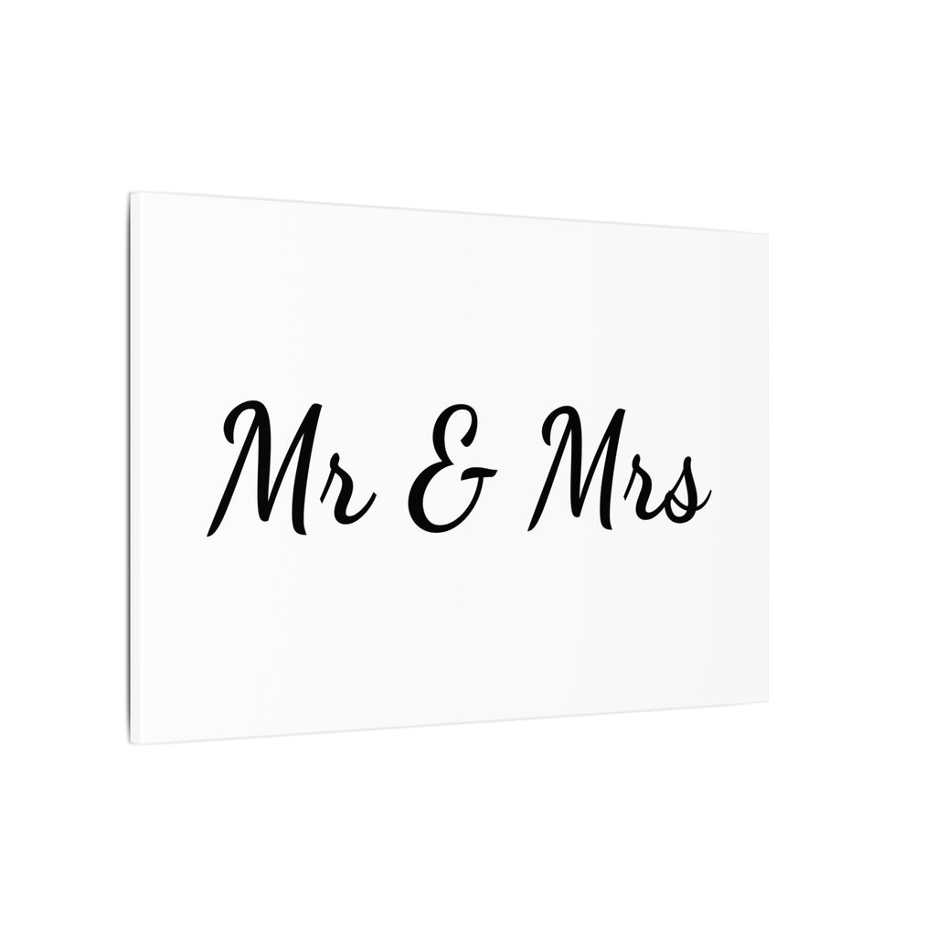 Mr & Mrs Wedding Canvas Print — Minimalist Stretched Wall Art
