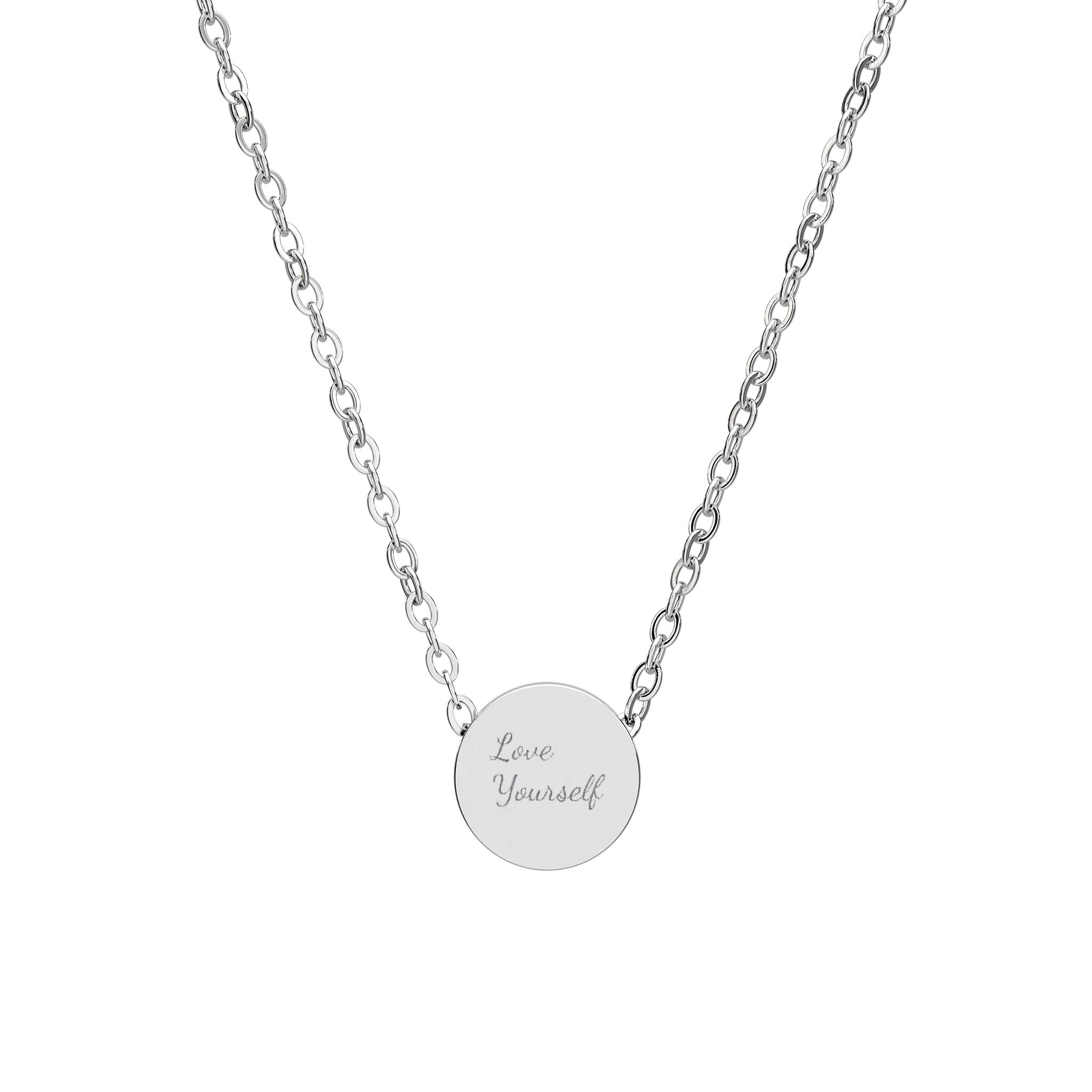 Mini Circle Necklace (Engraving)